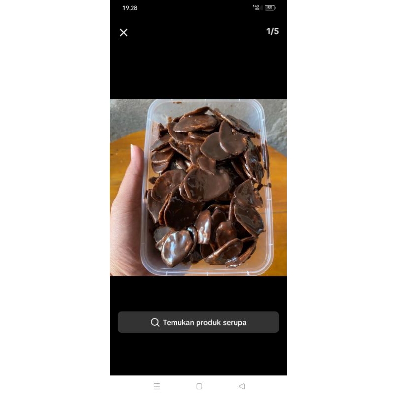 

keripik pisang coklat lumer