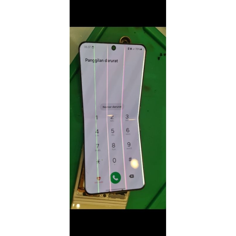 LCD Samsung Z Flip 3 Minus Garis Sentuh normal