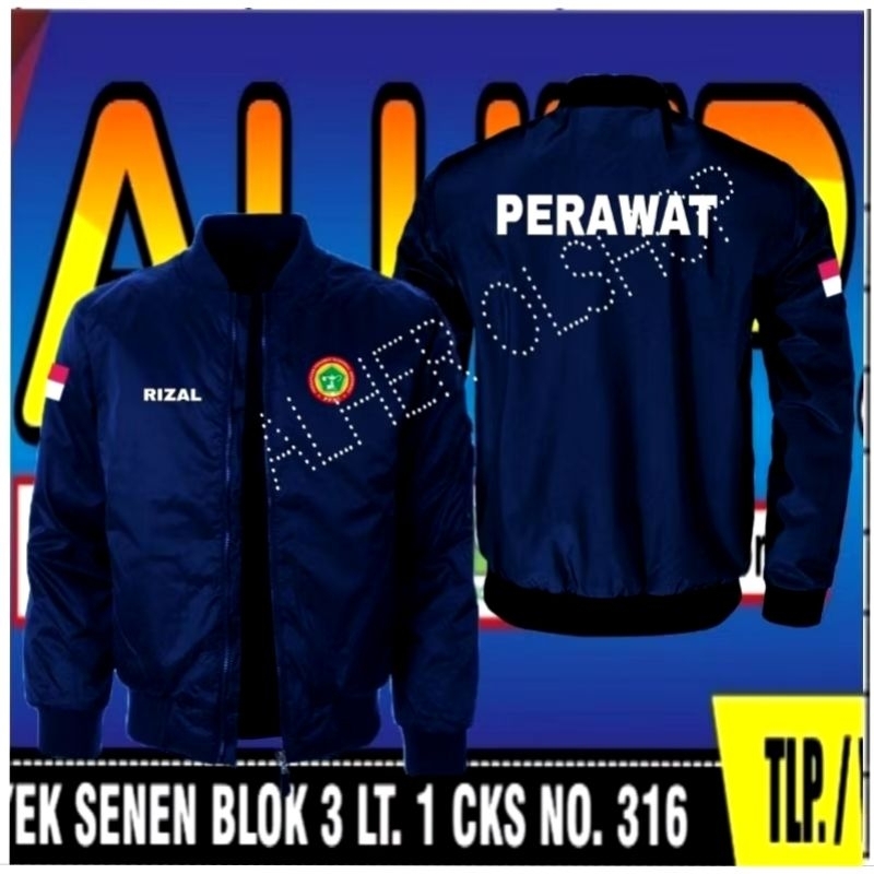 Jaket bordir perawat jaket perawat jaket bomber perawat jaket PPNI jaket bomber PPNI jaket kerja PPN
