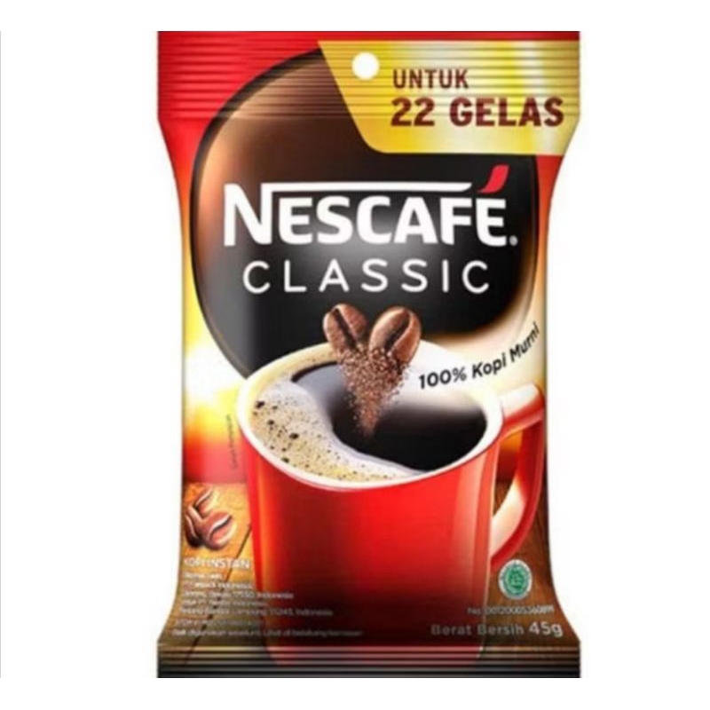 

Nescafe Classic 2 pcs kopi hitam/ kopi hitam instant 45 gramx2 pcs/(Exp.date 2026)