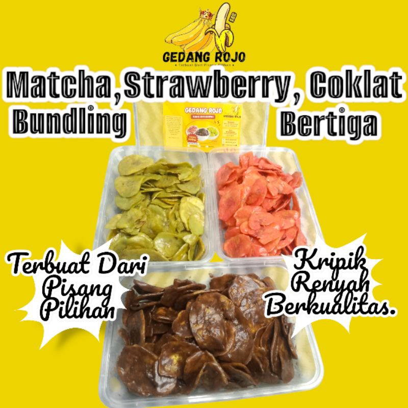 

Paket bundling Bertiga ( matcha,coklat dan strawberry)