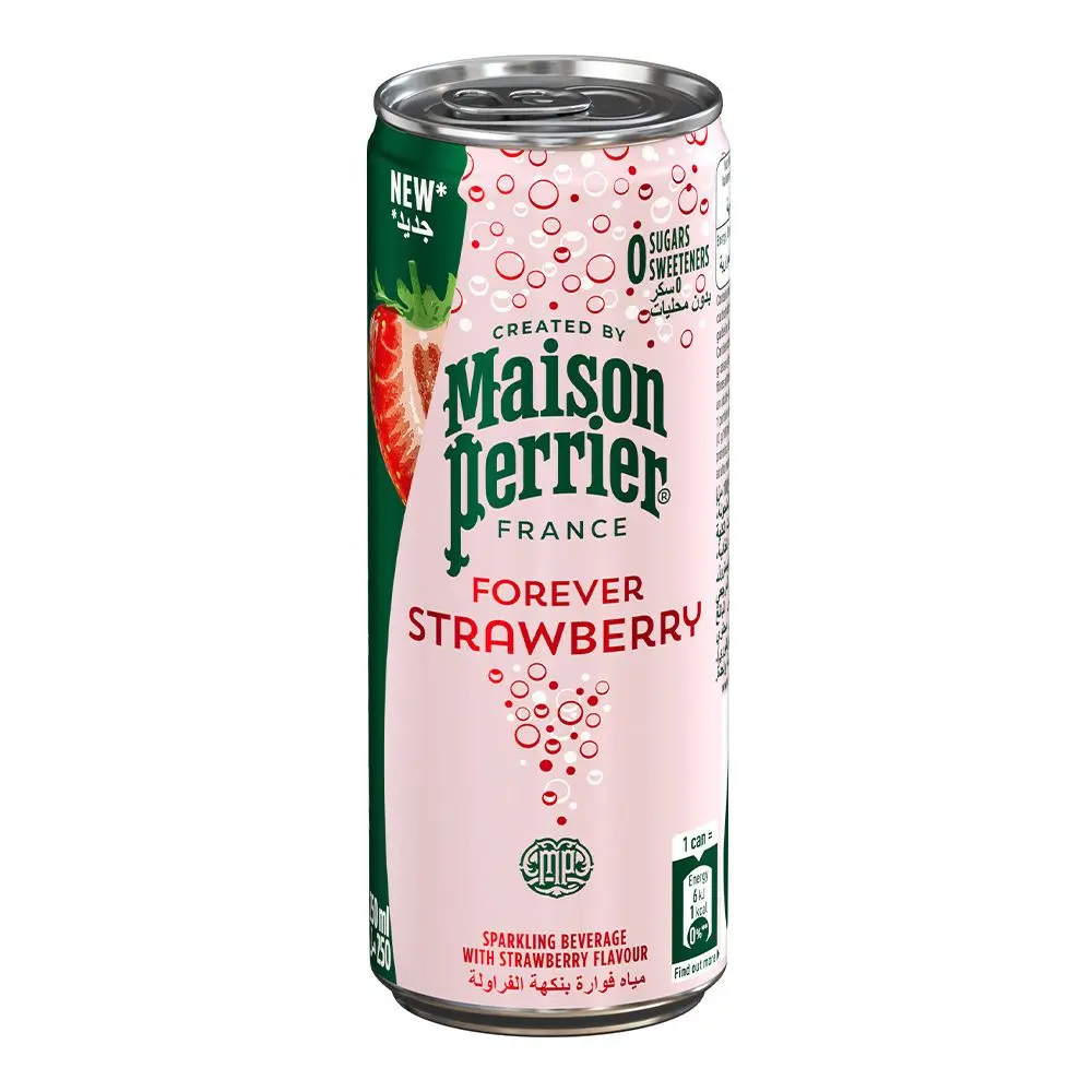 

Maison Perrier Carbonated Sparkling Mineral Water Forever Strawberry 250ml [30 Kaleng]