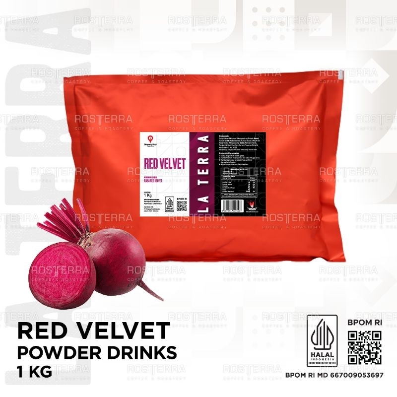 

Powder Premium Red Velvet Bubuk Minuman Rasa Red Velvet 1kg La Terra