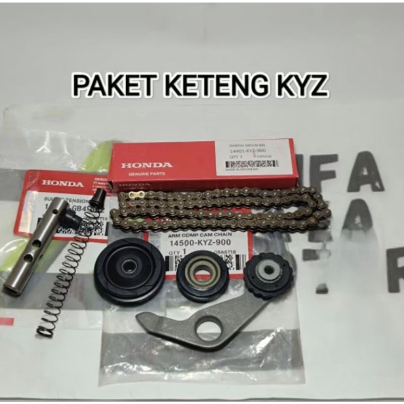 PAKET RANTAI KETENG SET KYZ + ROLL 2 PLAT TENSIONER SULING KETENG SUPRA X 125 HELM IN BLADE NEW 125 
