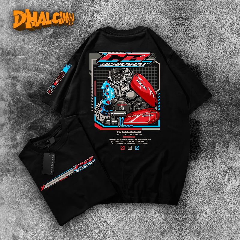 KAOS DISTRO CB BERKARAT FUL COTTON 24S, KAOS CB BERKARAT, KAOS RACING BERKARAT, KAOS HONDA BERKARAT,