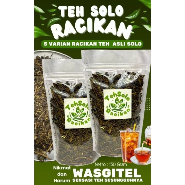 

Teh Racikan Asli Solo / 5 Varian Racikan Asli Khas Solo Bermutu harum 150gram