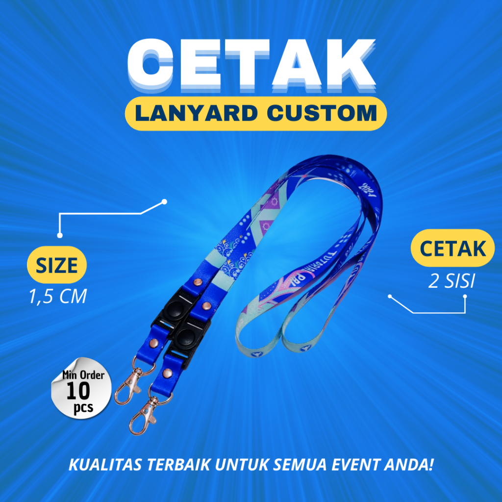 

Tali Name Tag Customizable Ukuran 1,5cm 2 Sisi untuk Keperluan Event atau Bisnis