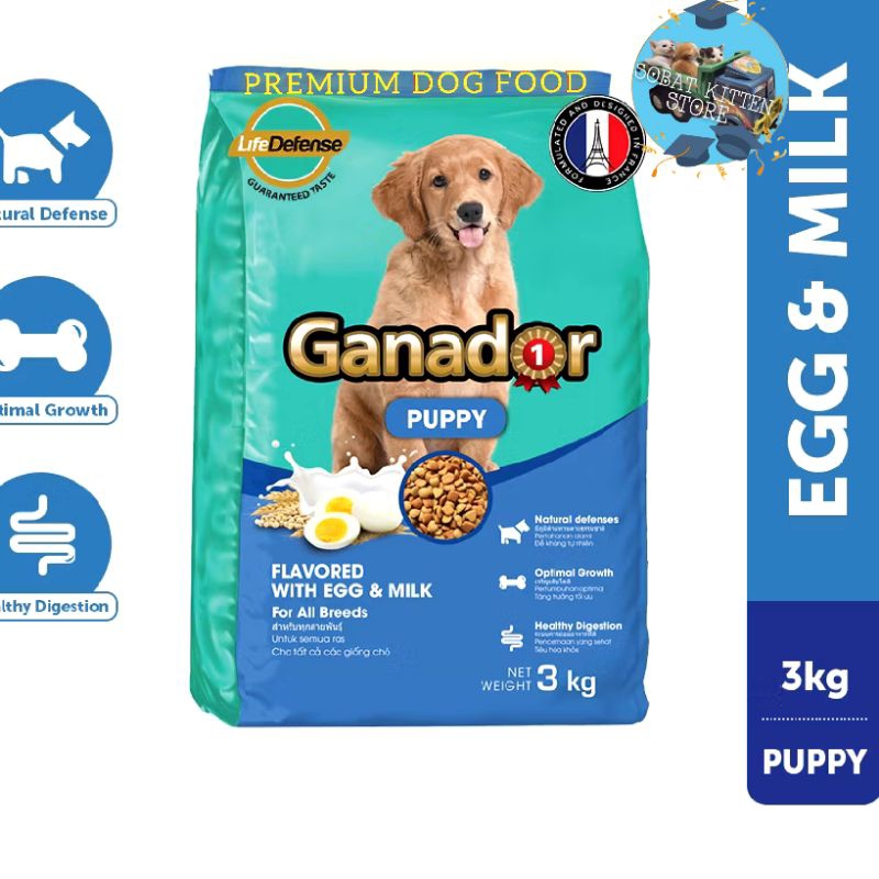 Ganador Puppy flavored with egg & milk 3Kg