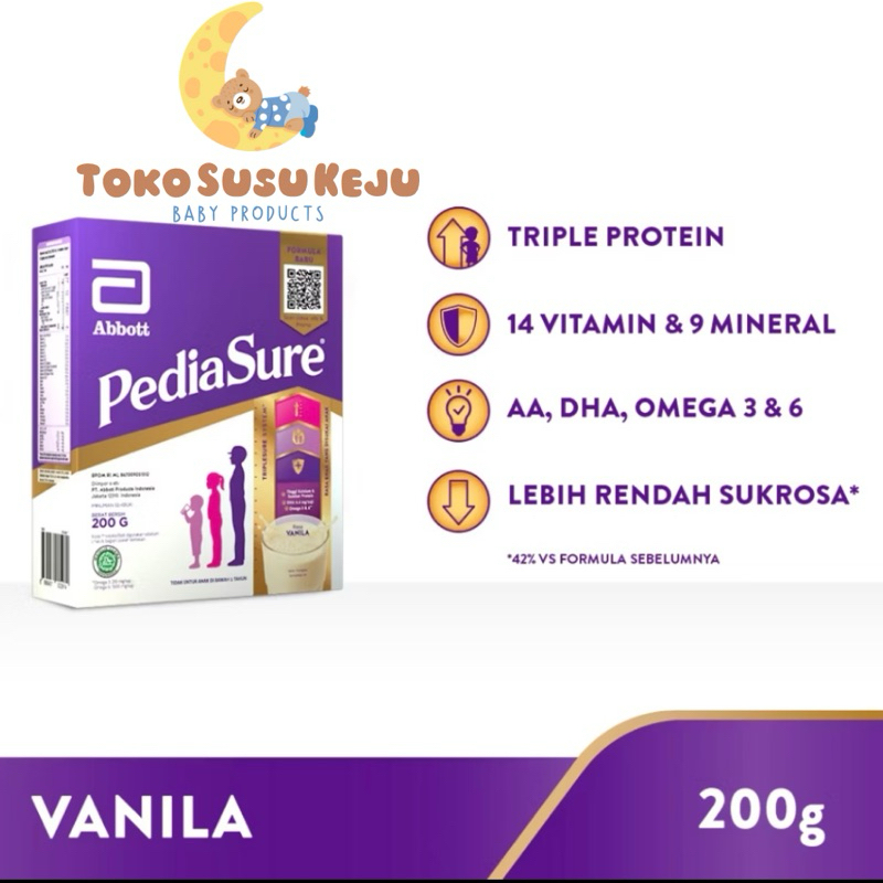 

PEDIASURE VANILA 200Gr (1 - 10 tahun) SUSU NUTRISI PERTUMBUHAN