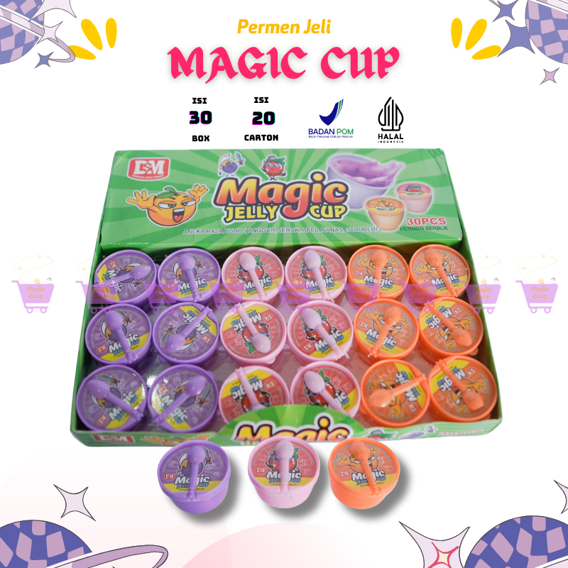 

PERMEN JELI MAGIC CUP ISI 30 PCS / JELLY MAGIC CUP ANEKA RASA