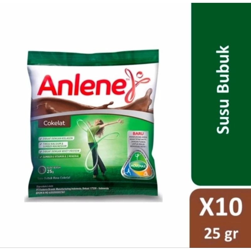 

Susu Anlene Sachet rasa coklat 20gr (1 renceng isi 10 sachet )