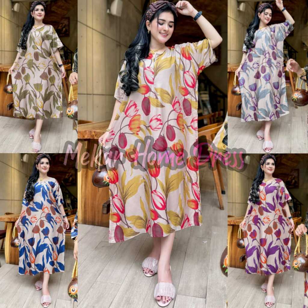 DASTER JUMBO BUSUI ESTELLA  LD 120  DASTER KEKINIAN RESLETING DEPAN LENGAN PENDEK SEBELAS ADEM RAYON