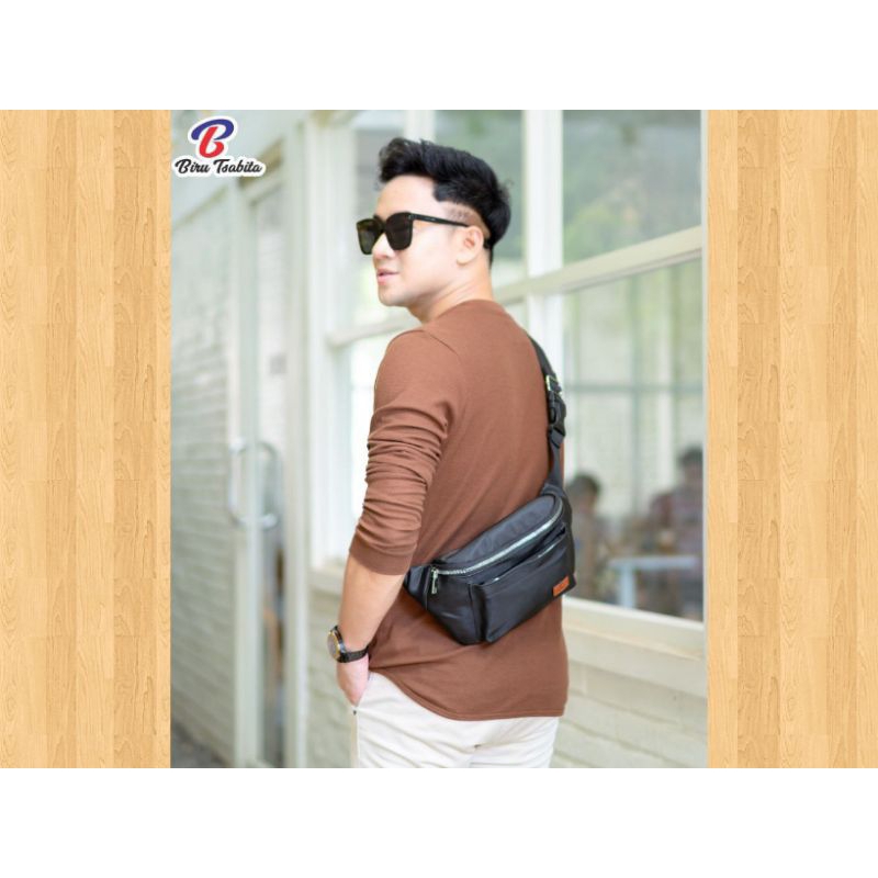 Tas Pinggang Pria Waistbag Cowok by Biru Tsabita Tas Laki-laki