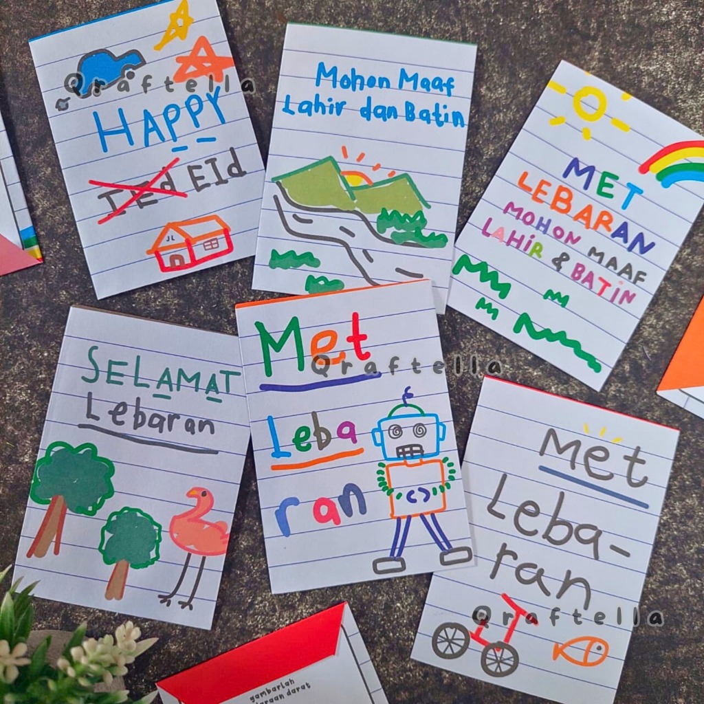 

Amplop Lebaran Idul Fitri 2025 motif DOODLE (isi 10 amplop) || Angpau lebaran unik estetik
