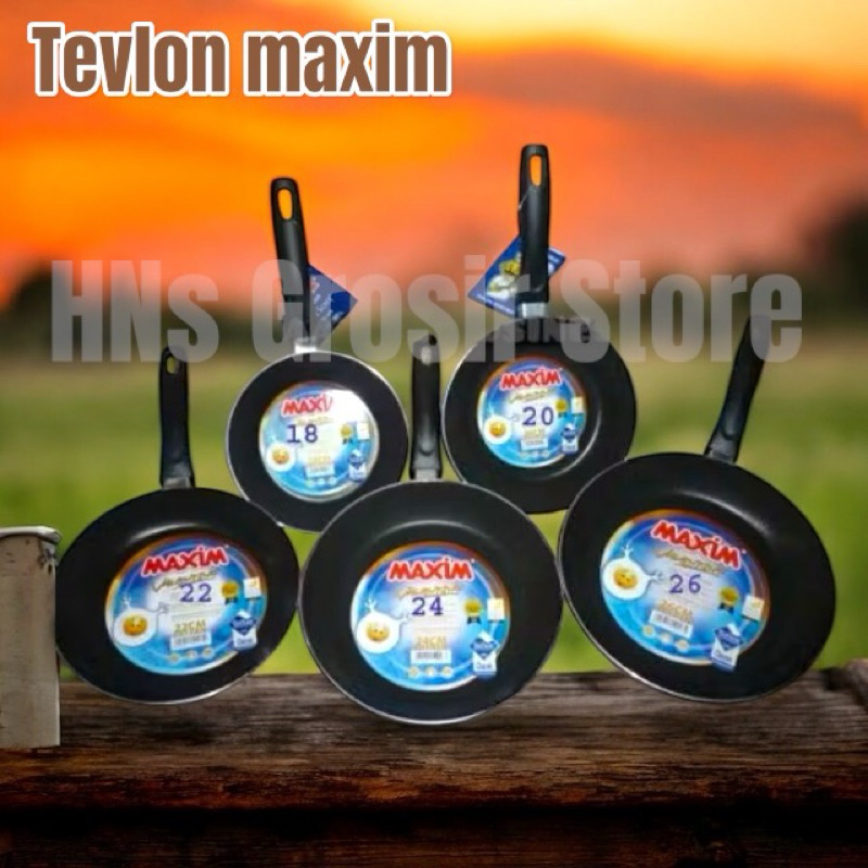 Tevlon maxim anti lengket 18 cm 20 cm 22 cm 24 cm termurah