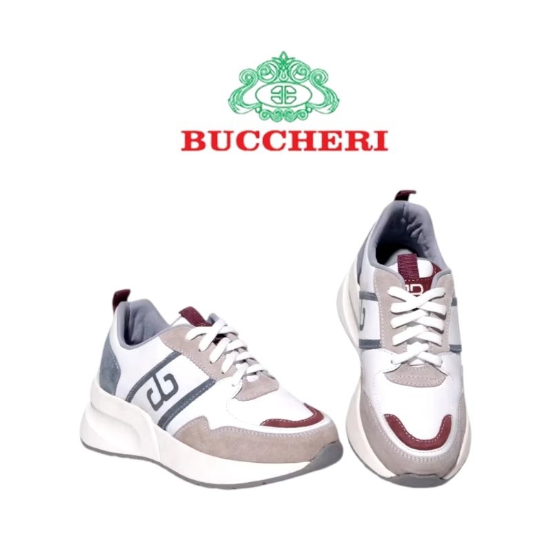 BUCCHERI KAILEY  Sepatu Sneakers Wanita Tali-Abu-by2031.