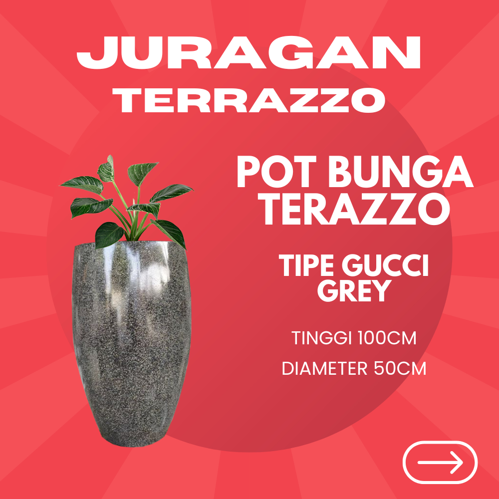 JURAGAN_TERAZZO | POT BUNGA BESAR | GUCCI TANAMAN KERAMIK | POT TANAMAN TIPE GUCCI GREY | POT CANTIK