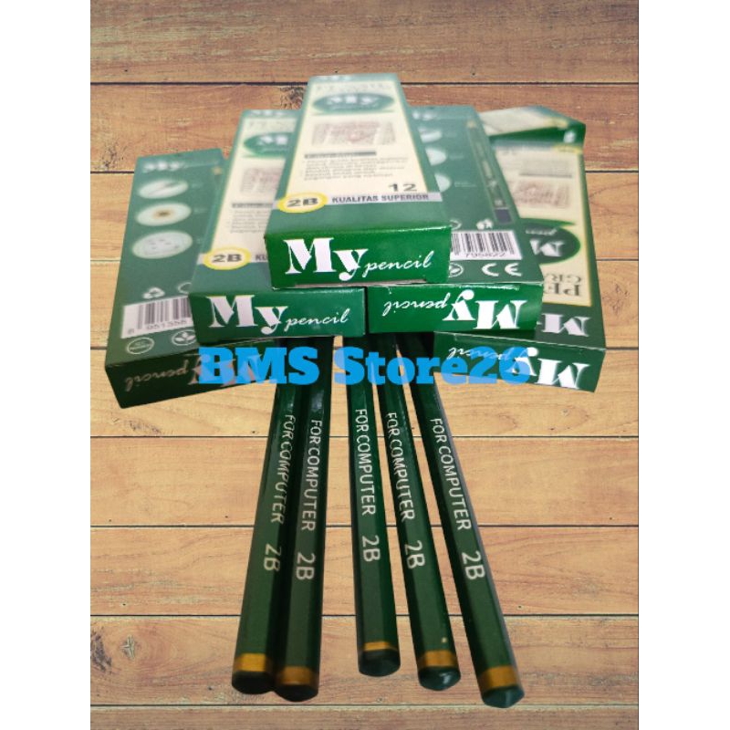 

Pensil 2B - My Pensil Grafit Kualitas Superior - 1 Pack Isi 12 Pcs