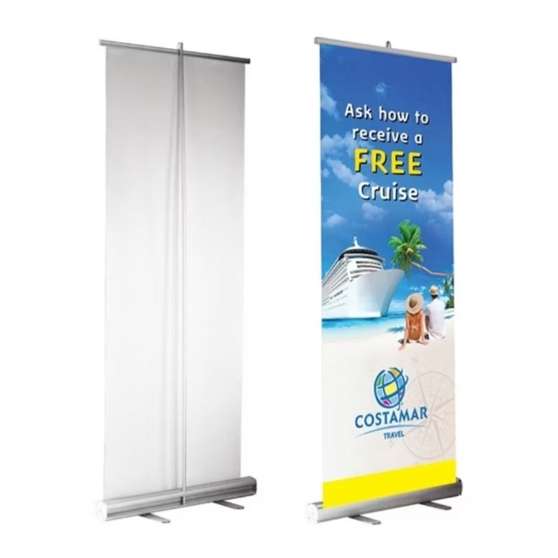 Cetak Roll Up Banner 60X160 + Rangka