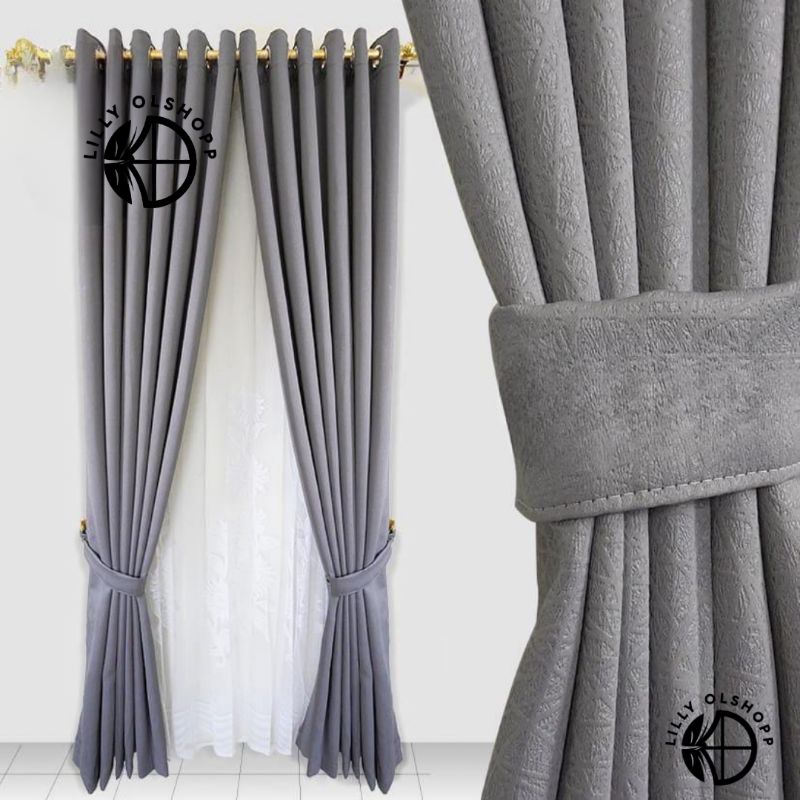 Gorden polos gorden jendela gorden pintu ukuran: 100x200cm gorden korden