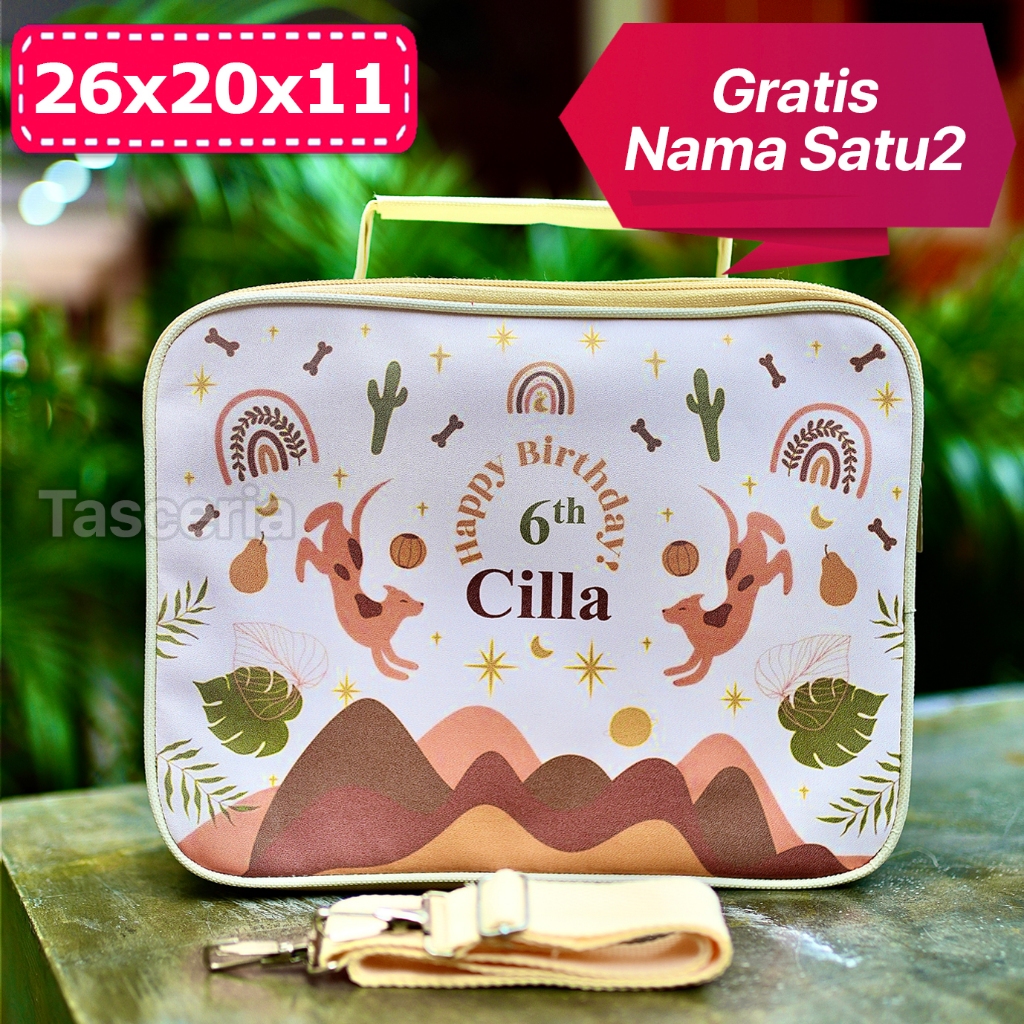 Goodiebag Souvenir Ultah Anak Custom Nama Flower Animal