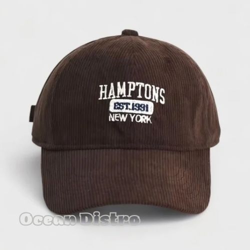 Topi Corduroy Bordir PoloCaps Unisex Dewasa