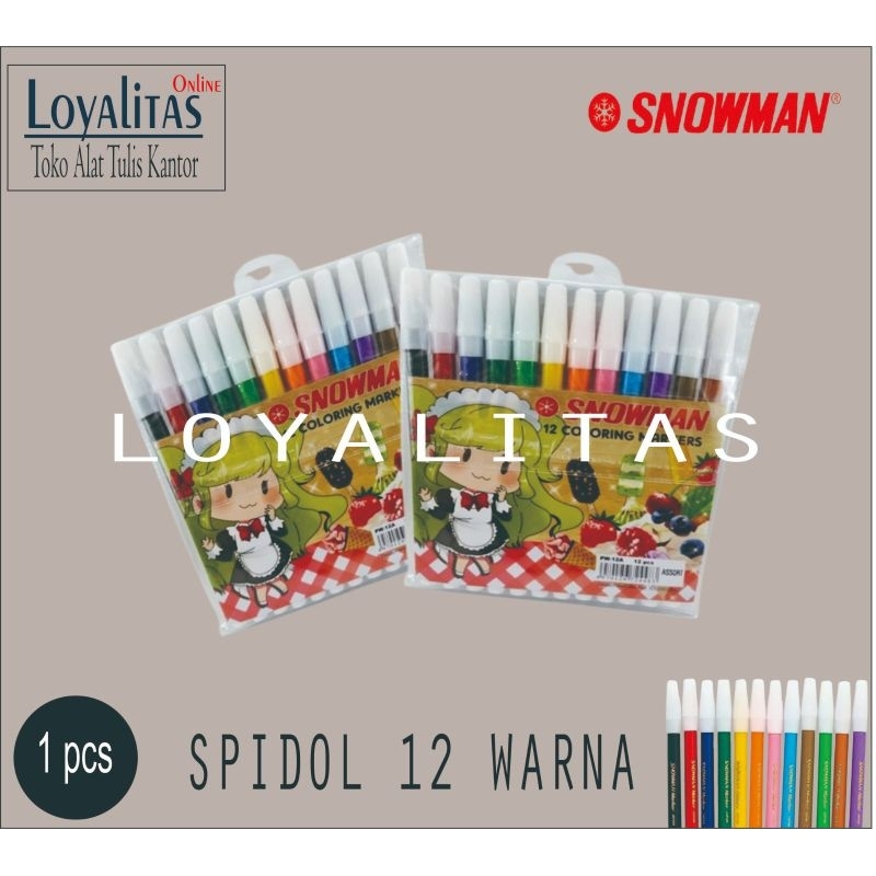 

Spidol snowman 12 warna