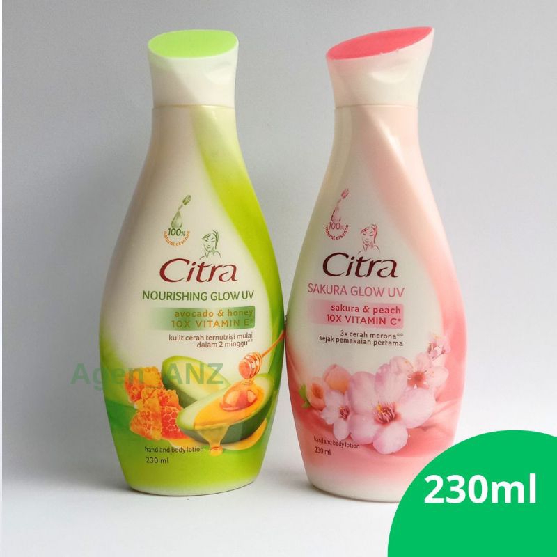 Citra night whitening 230ml Citra golden white UV 230ml coconut oil & turmeric 10x vitamin E grapese