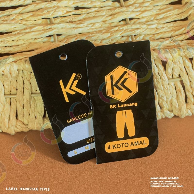 harga satuan hangtag custom hangtag tipis 360gsm label baju label fashion label nama free design