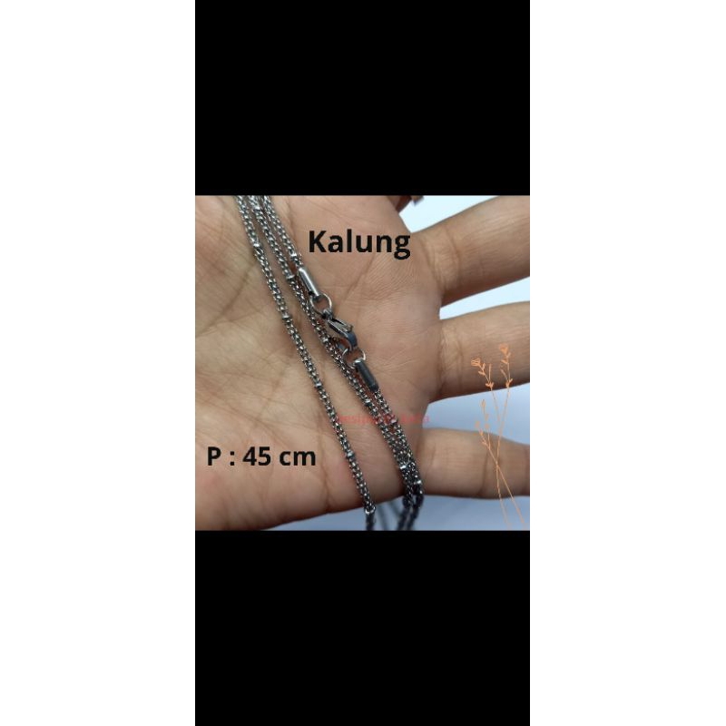 kalung besi putih asli / kalung besi putih Ambon