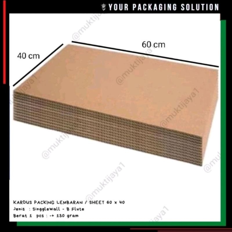 

Sheet Packing 60x40cm / Kardus/ Karton Lembaran