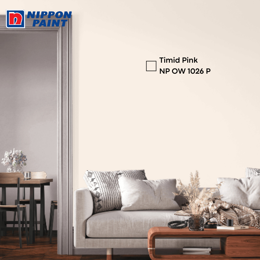 NIPPON PAINT CAT TEMBOK EKSTERIOR & INTERIOR Timid Pink OW 1026P SPOTLES WEATHERBOND VINILEX ELASTEX