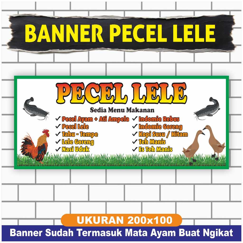 Banner Spanduk Pecel lele / Pecel Ayam