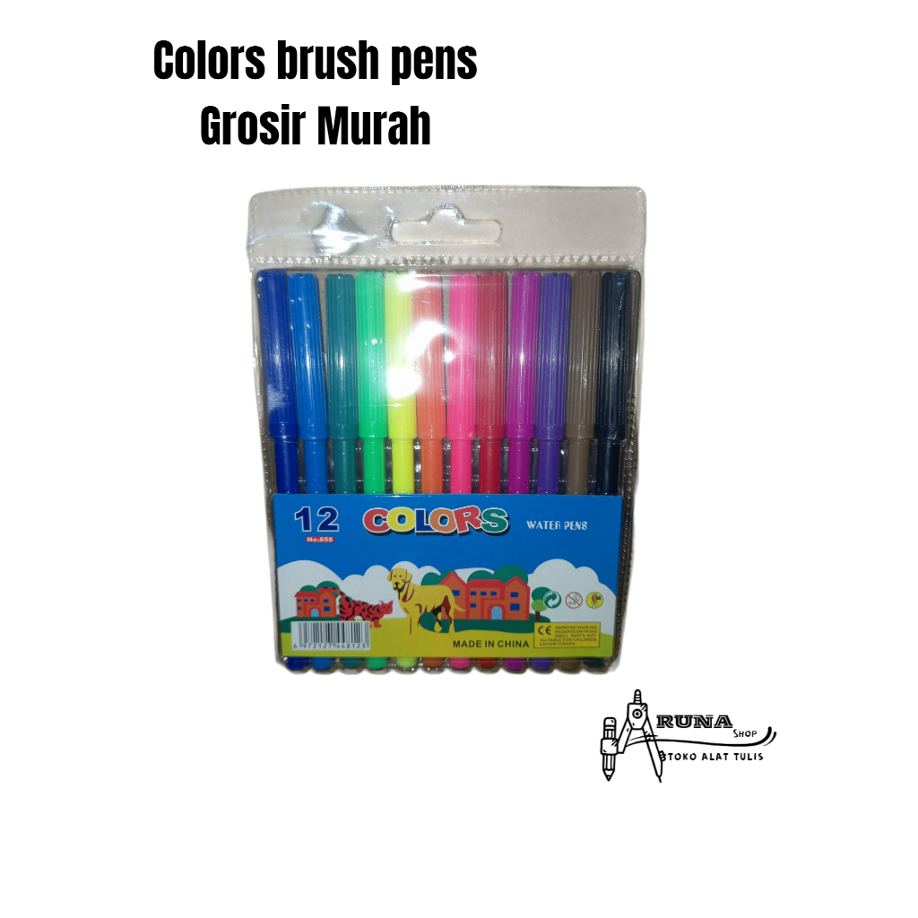 

COLORS BRUSH PEN VARIAN 12 WARNA GROSIR MURAH