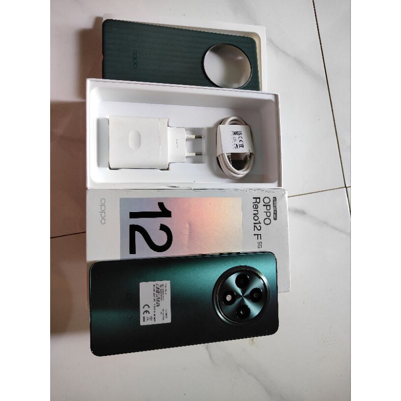 Oppo Reno 12F 5G ram12gb rom256gb hijau second mulus tanpa minus