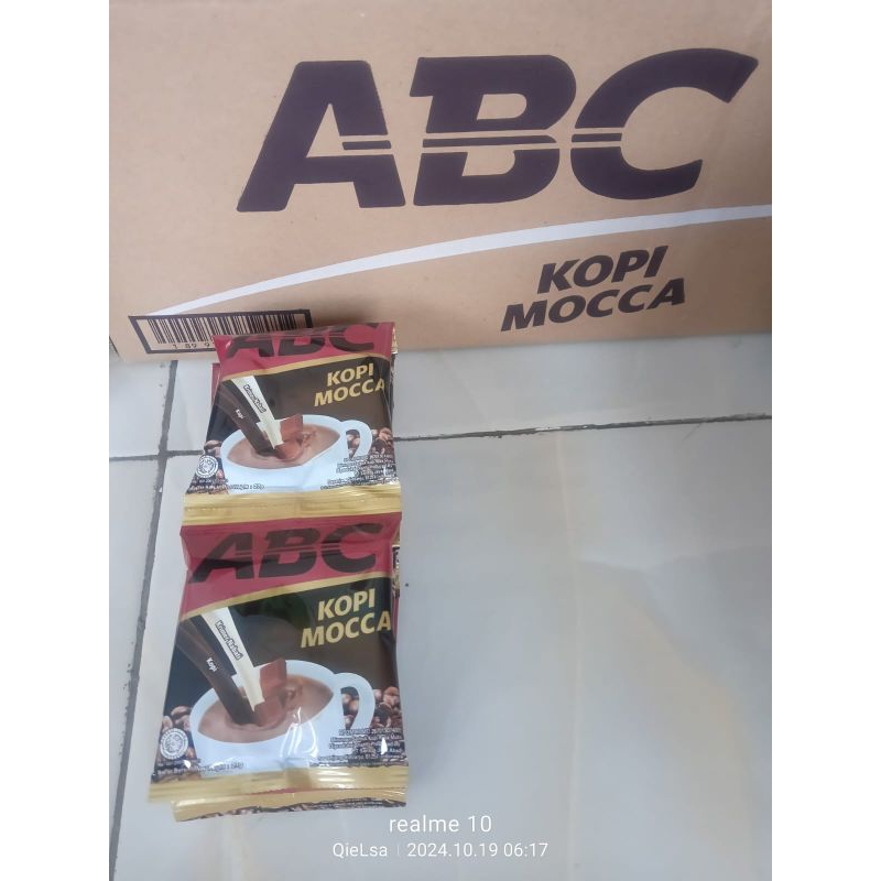 

kopi abc mocca dan susu 1 rtg isi 10 sachet