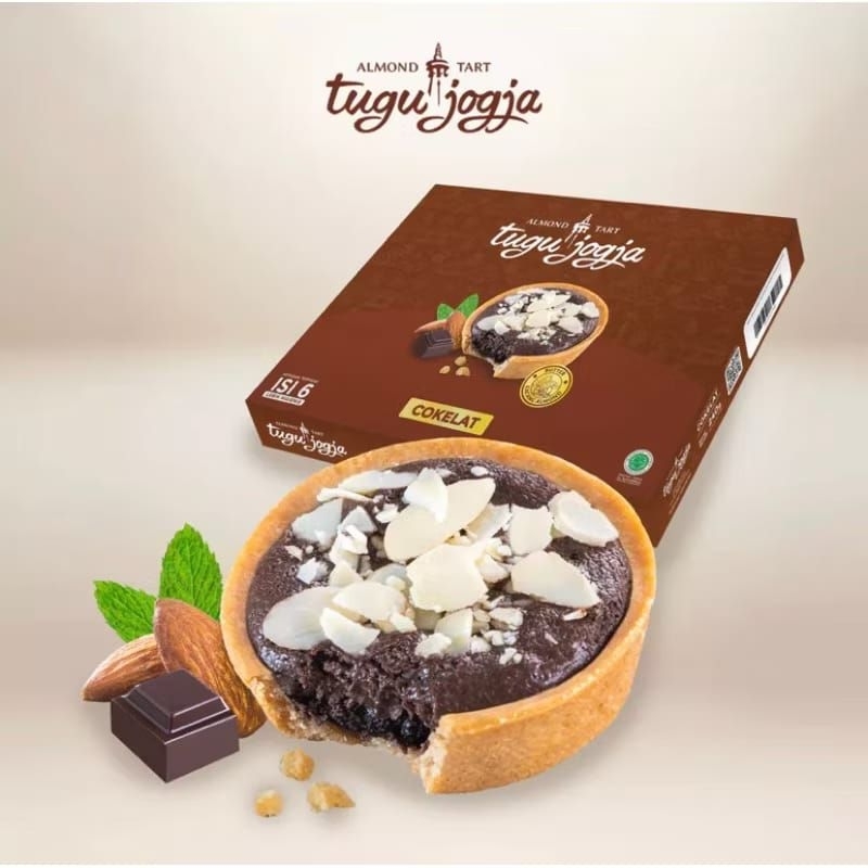 

Almond tart varian coklat