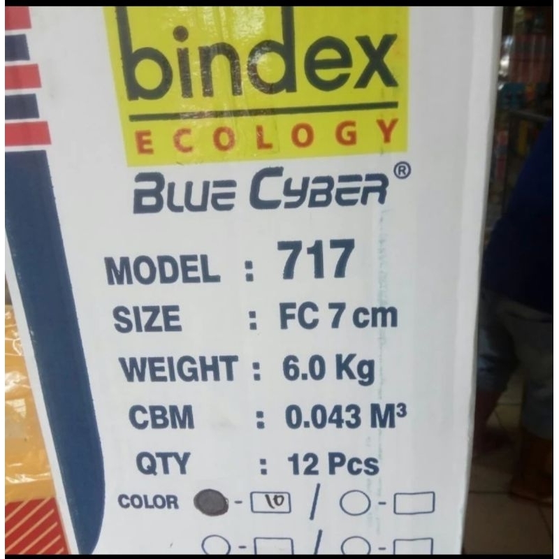 

Bindex Ordner Folio 717 / Kwitansi 777 Biru, Hitam - Doz isi 12 pcs.