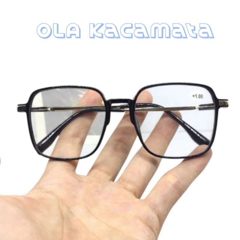 Kacamata Baca Plus Gaya Korea Kotak Untuk Pria Wanita
