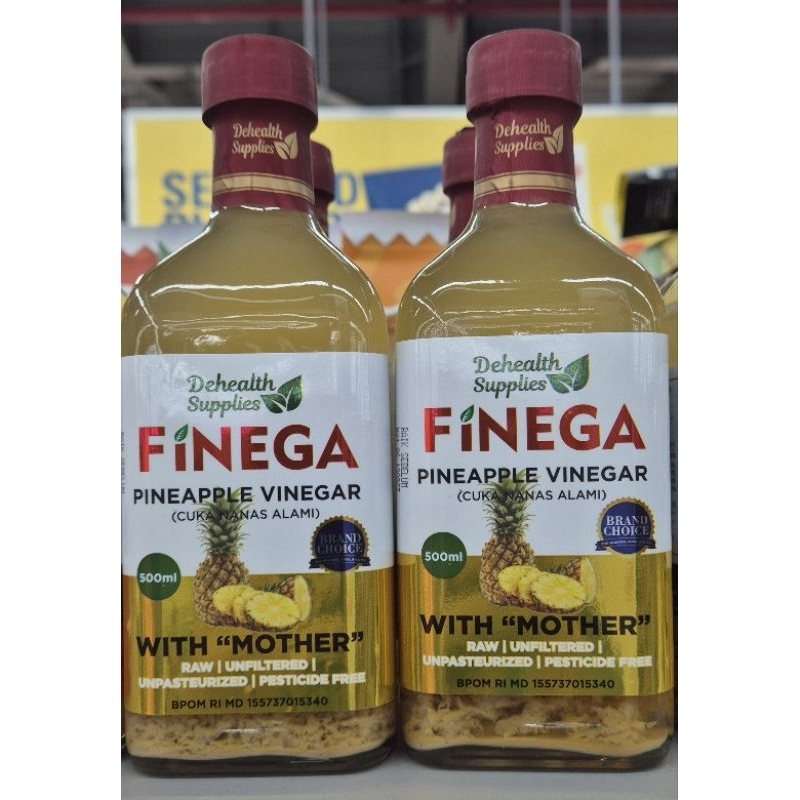 

Dehealth Supplies FINEGA Pineapple Vinegar Cuka Nanas Alami 500ml - HK