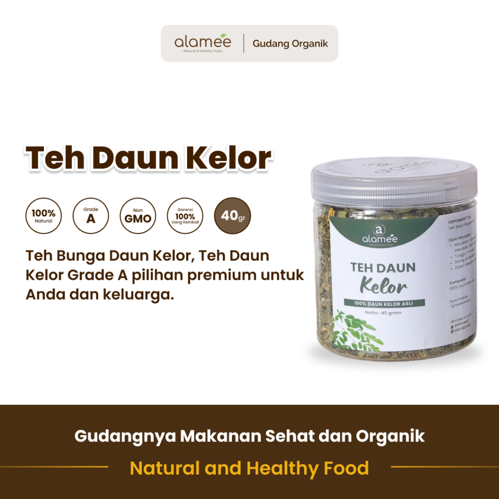 

alamee toples teh bunga daun kelor dengan nutrisi tinggi dan aroma lembut menyegarkan pikiran tubuh