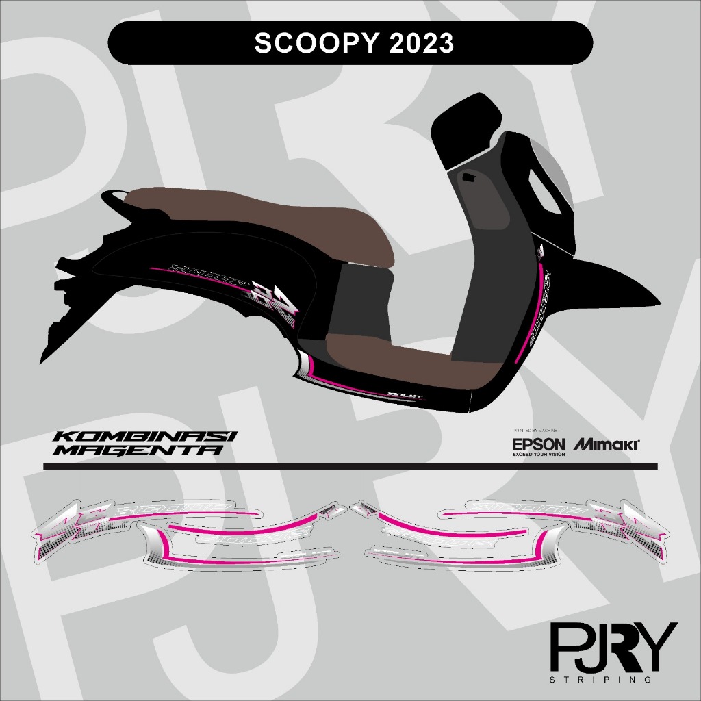 STRIPING TRANSPARAN SCOOPY NEW 2023 FONT VERSION