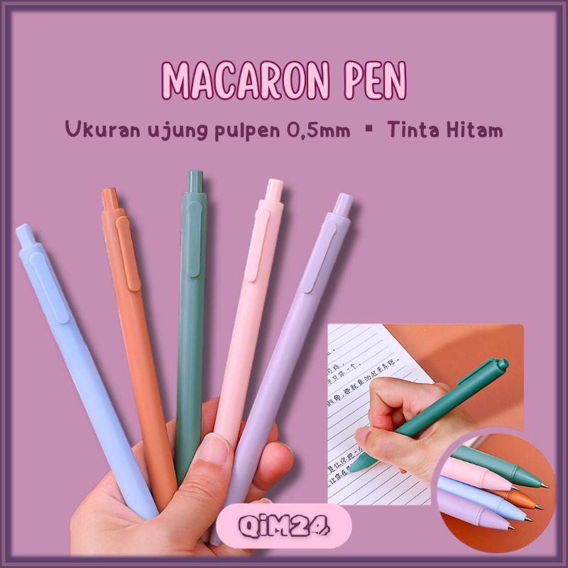 

Macaron Pen - Pulpen Aesthetic - Pulpen Warna Pastel - Perlengkapan Sekolah - Stationery - Peralatan Kantor - QiM24