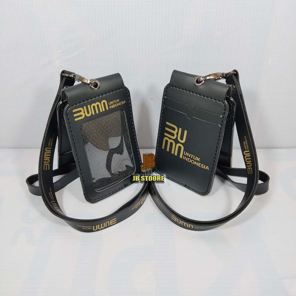 

ATH Tempat Id Card BUMN Saku Magnet Kulit / Id Card Holder Bumn Indonesia Lipat / Name Tag Bumn