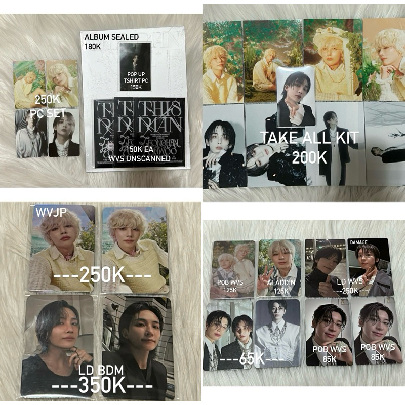 Album Photocard Seventeen Wonwoo Jeonghan This Man JxW Kit Pop Up LD BDM WVJP Weverse Japan Blonde W