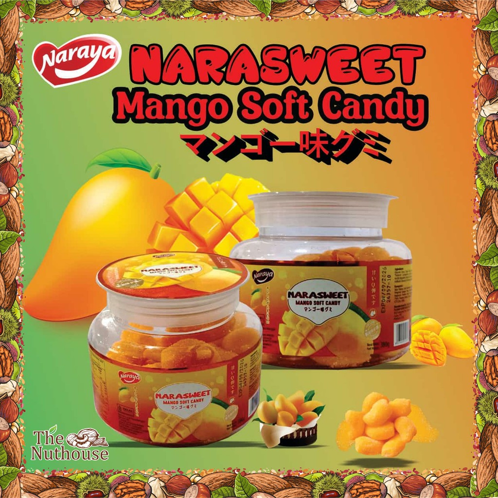 

Naraya NaraSweet Soft Candy 380gr - Mango Flavor / Rasa Mangga [HALAL]
