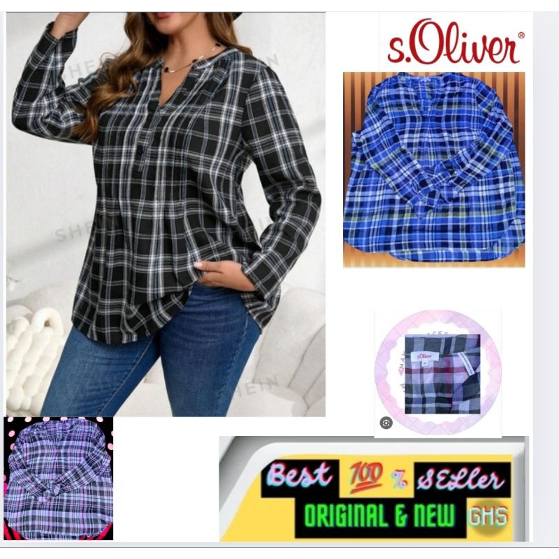 BLOUSE  V NECK PLANEL S*OLIVER ORIGIINAL BRANDED