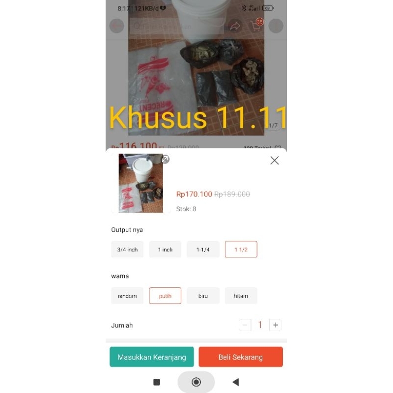 ember  filter kolam ikan koi,lele, kura kura uk 25