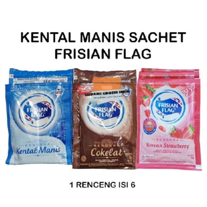 

susu sachet frisian flag 1 renceng isi 6pcs