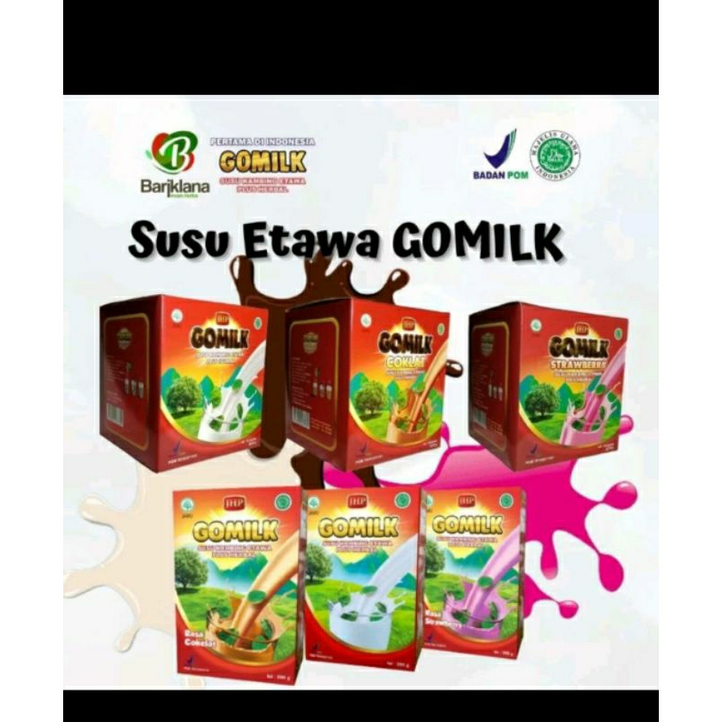 

GOMILK SUSU KAMBING ETAWA PLUS HERBAL 1 BOX Netto 1 Kg isi 40 Sachet